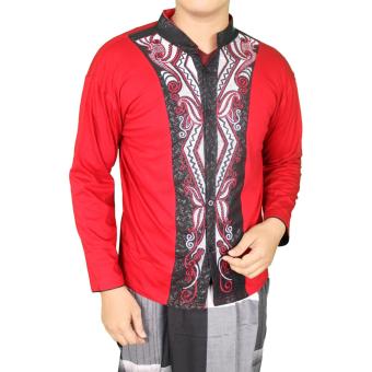 Gudang Fashion - Kemeja Muslimin Pria Trendy - Merah  