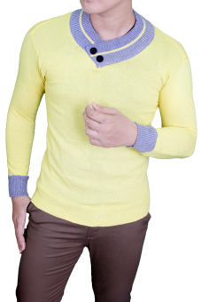 Gudang Fashion - Men'S Casual Sweaters - Kuning  