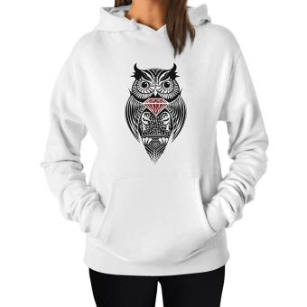 GVM TeeStars Women's - Diamond Owl Hoodie White - intl  