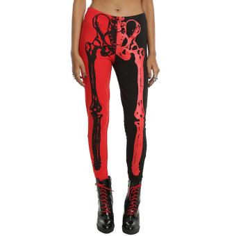 Halloween Womens Fashion Skull Printed Stretchy Leggings Tights Pants - intl  