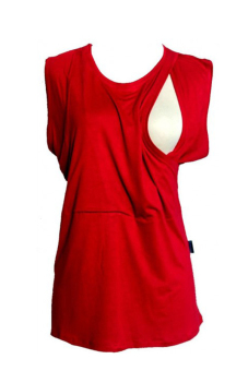 Hanaroo Nursing Wear Inner Baju Manset Menyusui Model Kutung - Merah Cabe  