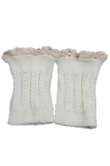 HANG-QIAO Knitted Leg Warmers White  