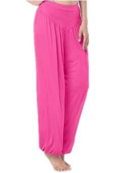 HANG-QIAO Loose Pants Hot Pink  