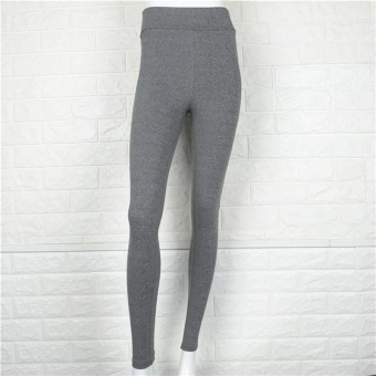 Hang-Qiao Push Up Heart Pattern Slim Sexy Fitness Legging Elastic Jeggings (Grey) - intl  