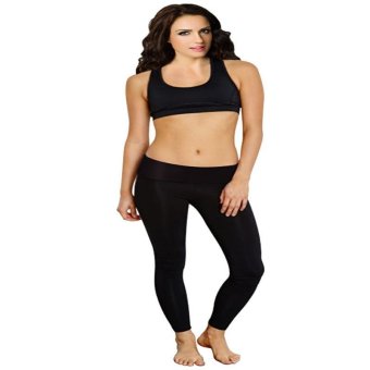 Hang-Qiao Women Sports Running Yoga Long Pants High Waist Push Up Leggings Gym Fitness Clothing (Black) - intl  