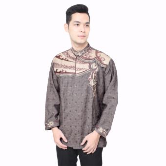 Hansen & Lisa Baju Koko Lengan Panjang Aplikasi Halfpoint- Coklat  