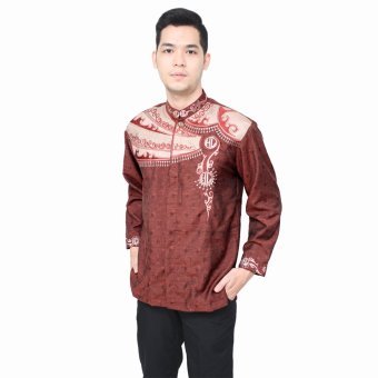 Hansen & Lisa Baju Koko Lengan Panjang Aplikasi Halfpoint- Coklat Bata  