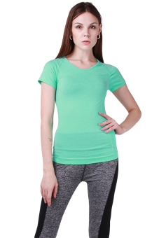 Hanyu Women Outdoor Sports T-Shirt Yoga Shirt Green  