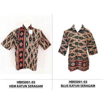 Hem dan Blus Batik Couple HBKS001-03CXL  