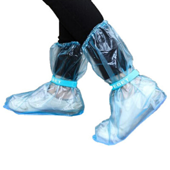 HengSong 2pcs Outdoor Reusable Foldable Flat Waterproof PVC Non-Slip Rain Boots Shoes Covers - intl  