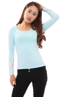 HengSong Autumn Bud Silk Cotton Long Sleeve (Sky Blue)  