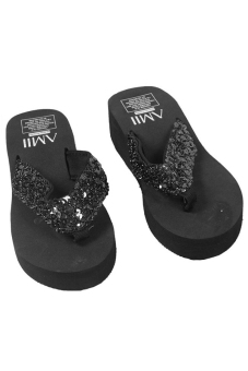 Hengsong Fashion Flip Flops Sandal (Black)  