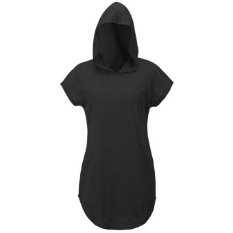 Hequ Women's Hoodie Long T-shirt (Black)  