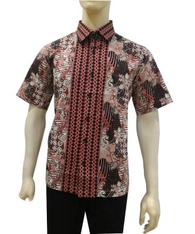 Herman Batik BW04E Baju Kemeja Batik size 17/16/15 RegularFit Fashion Pria Jeans Muslim Koko  