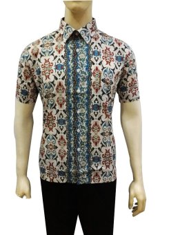 Herman Batik BW05C Baju Kemeja Batik size 17/16/15 RegularFit Fashion Pria Jeans Muslim Koko  