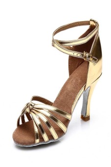 High heel woman's ballroom salsa latin dance shoes 217(Gold)  