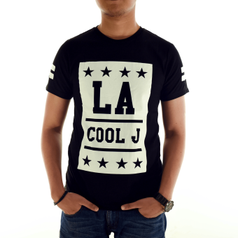 High5 Kaos L.A Pria - Black Hitam  