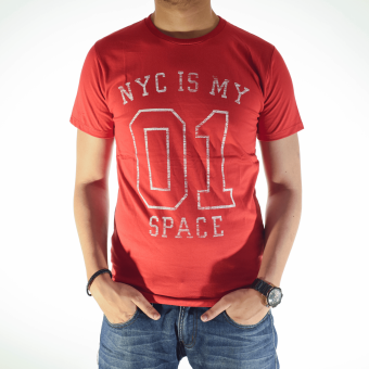 High5 Kaos Nyc Casual Pria - Red Merah  