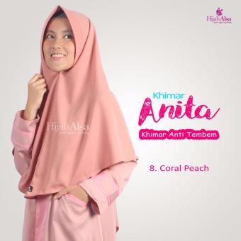 Hijab Alsa - Jilbab Syar'i Anita - Coral Peach  
