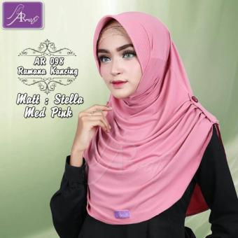 Hijab Instan Rumana Kancing Arrafi (warna Med Pink)  