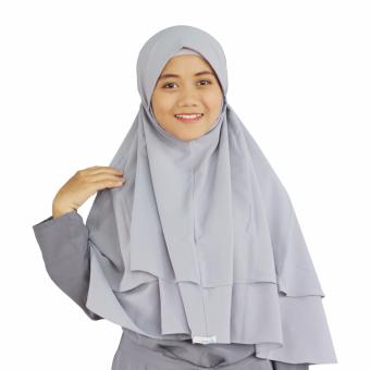 Hijab Maula Instan Rose - Gray (Abu Muda)  