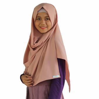 Hijab Maula Pashmina Instan Azalea - Coklat Muda  