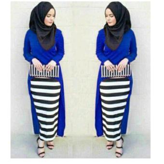 Hijab Monika Jersey Stripe Set 3in1 - Benhur  