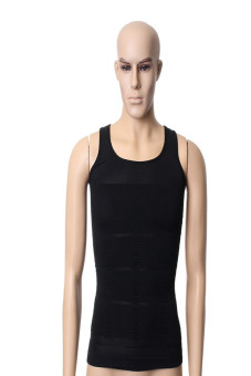 HKS Mens Slimming Vests Body Shaper Tank Belly Buster Underwear Vest Compression Gym M - intl  