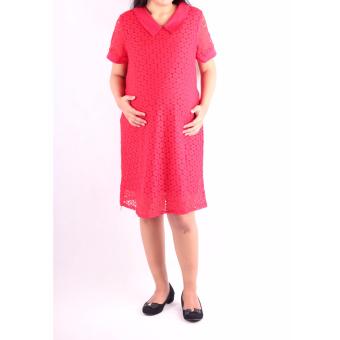 HMILL Baju Hamil Dress Hamil 1226 - Merah  