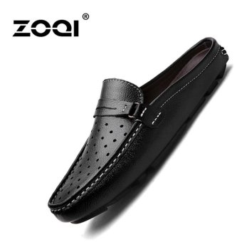 Hollow Loafers ZOQI Men's Fashion Low Cut Casual Shoes (Black) - intl  