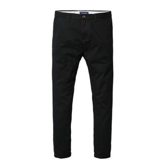 Hot Sale Brand Autumn Winter New Fashion 2016 Slim Straight Men Casual Pants Man Pocket Trousers Plus Size (Black) - intl  