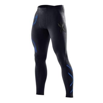 Hot Sale Men's Trousers Slim Fit Fitness Pants Casual Compression Tight Long Pants Black Trousers XL(Blue) - intl  