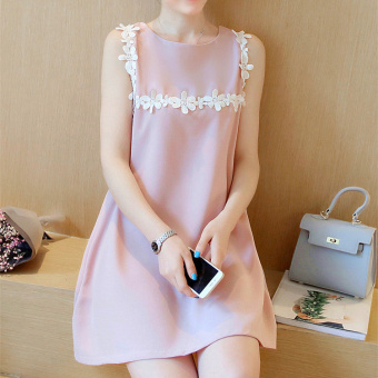 Hotyv Korean Fashion Pregnant Sleeveless A-Line Maternity Dress HMDRESS019 Pink - intl  
