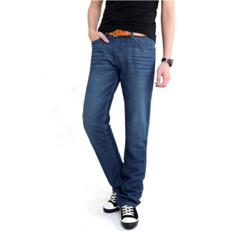 Hotyv Men's Casual Denim Trousers Korean Fashion Long Jeans Pants HPT040 Blue  
