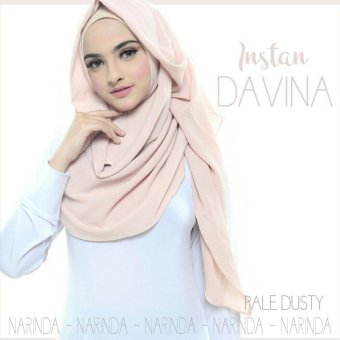 HQo Hijab Kerudung Pashmina Instan Davina By Narinda - Pale Dusty  