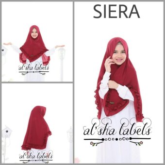 HQo Hijab Khimar Kerudung Anak Siera Kids By Alsha Labels - Marun  
