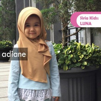 HQo Kerudung Jilbab Hijab Anak Luna Kids By Adiane - Coklat  