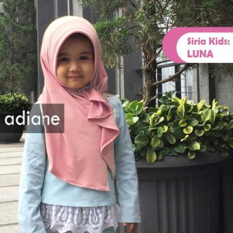 HQo Kerudung Jilbab Hijab Anak Luna Kids By Adiane - Soft Pink  
