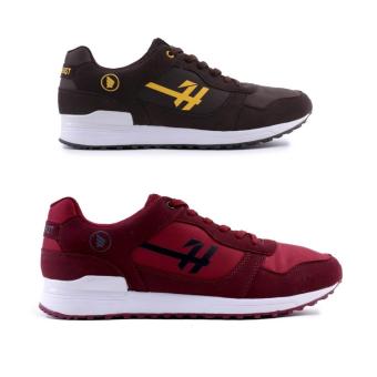 HRCN - Jual Sepatu Olahraga / Sport / Running Pria - H 5367 | BAHAN : SYNTHETIC | WARNA : CKL - MRN  