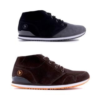 HRCN - Jual Sepatu Sneaker / Casual Pria - H 5251 | BAHAN : CANVAS | WARNA : CKLKOM - HTMKOM  