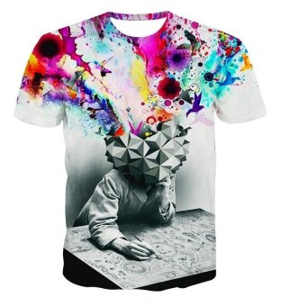 iLife store Alisister new fashion The Thinker Printing Abstract t-shirt Unisex Women/Men Casual 3d t shirt for men/women harajuku tee shirt  