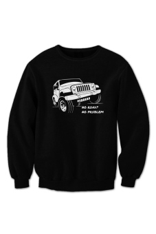 IndoClothing Sweater Jeep No Road No Problem - Hitam  