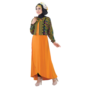 Inficlo Long Dress Wallice SHJ 535 - Batik Kuning  