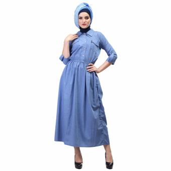 Inficlo Pakaian Wanita Gamis / Long Dress Bahan Cotton - SCR 631  