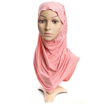 Instant Long Shawl Hijabs Headscarf (Pink)  