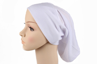 Islamic Muslim Women's Head Scarf Cotton Underscarf Hijab Cover Headwrap Bonnet fashion 2016 white (Intl) - Intl  