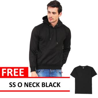 Jacket Oblong Pullover Hoodie Black Free SS O Neck Black  