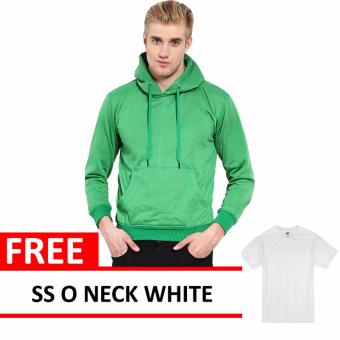 Jacket Oblong Pullover Hoodie Green Free SS O Neck White  