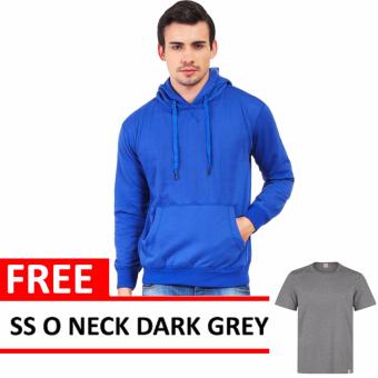 Jacket Oblong Pullover Hoodie Royal Blue Free SS O Neck Dark Grey  