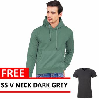 Jacket Oblong Pullover Hoodie Tosca Free SS V Neck Dark Grey  